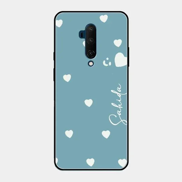 Be Loved Glossy Customised Metal Case Cover Sky Blue For Oneplus 7T Pro