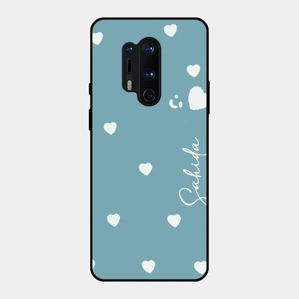 Be Loved Glossy Customised Metal Case Cover Sky Blue For Oneplus 8 Pro