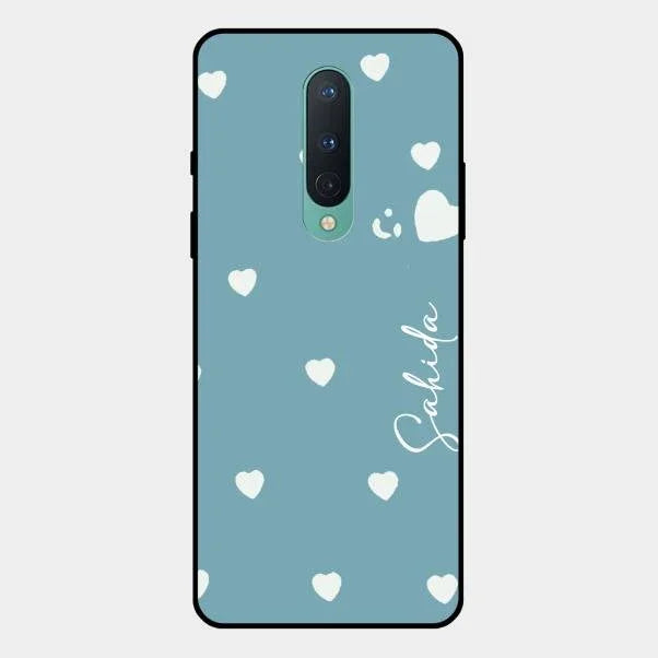 Be Loved Glossy Customised Metal Case Cover Sky Blue For Oneplus 8