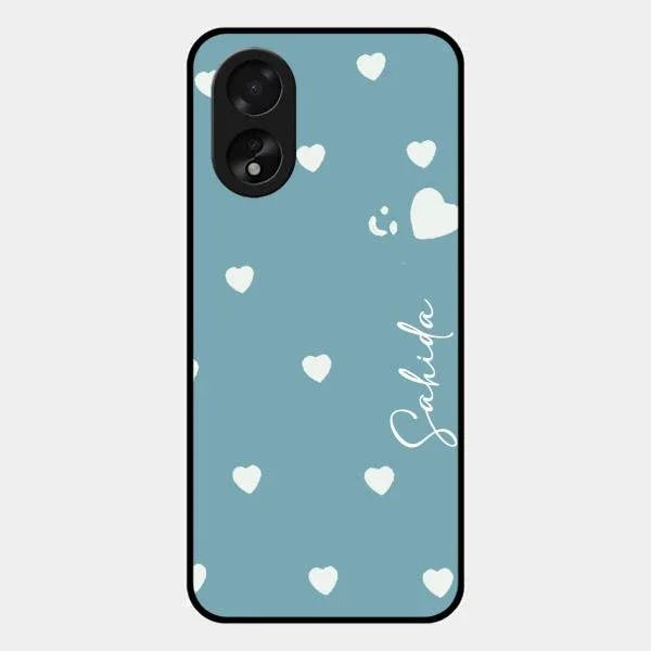 Be Loved Glossy Customised Metal Case Cover Sky Blue For Oppo A38