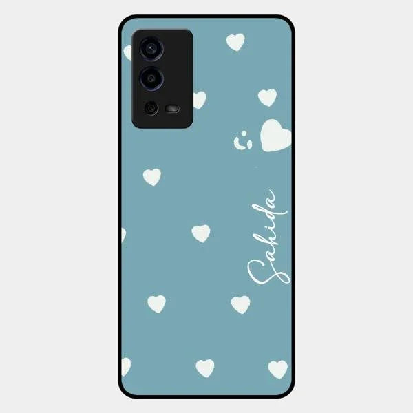 Be Loved Glossy Customised Metal Case Cover Sky Blue For Oppo A55