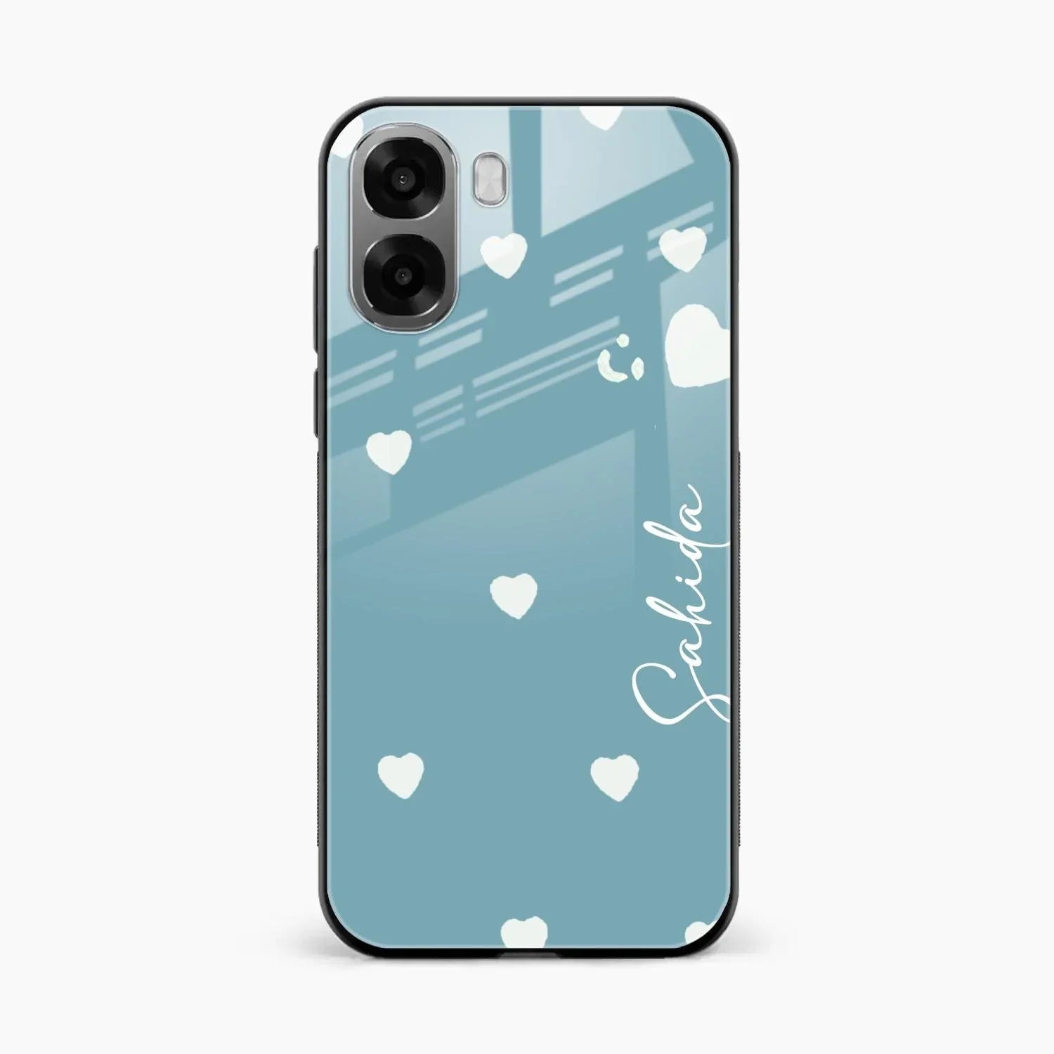 Be Loved Glossy Customised Metal Case Cover Sky Blue For Oppo A6X 5G