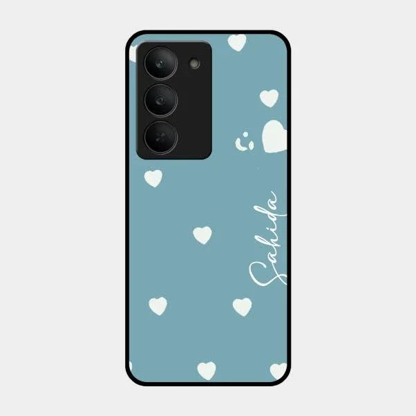 Be Loved Glossy Customised Metal Case Cover Sky Blue For Realme 14X 5G