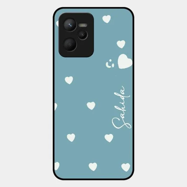 Be Loved Glossy Customised Metal Case Cover Sky Blue For Realme C35