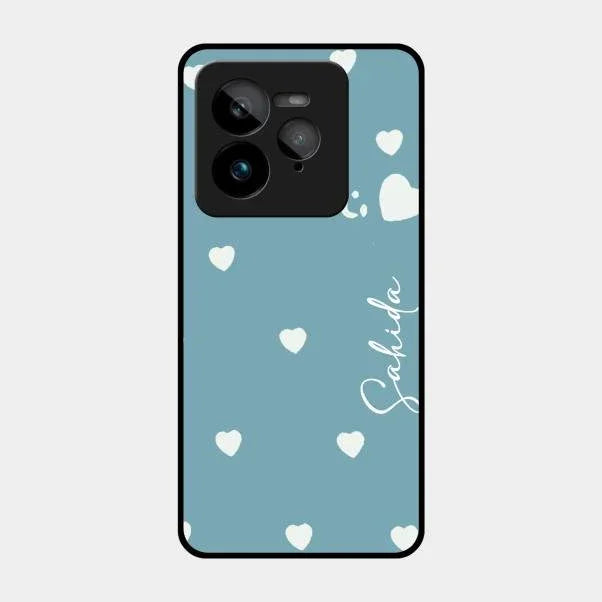 Be Loved Glossy Customised Metal Case Cover Sky Blue For Realme Gt 7 Pro