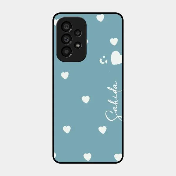 Be Loved Glossy Customised Metal Case Cover Sky Blue For Samsung Galaxy A53 5G