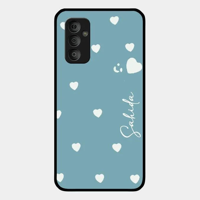 Be Loved Glossy Customised Metal Case Cover Sky Blue For Samsung Galaxy F23 5G