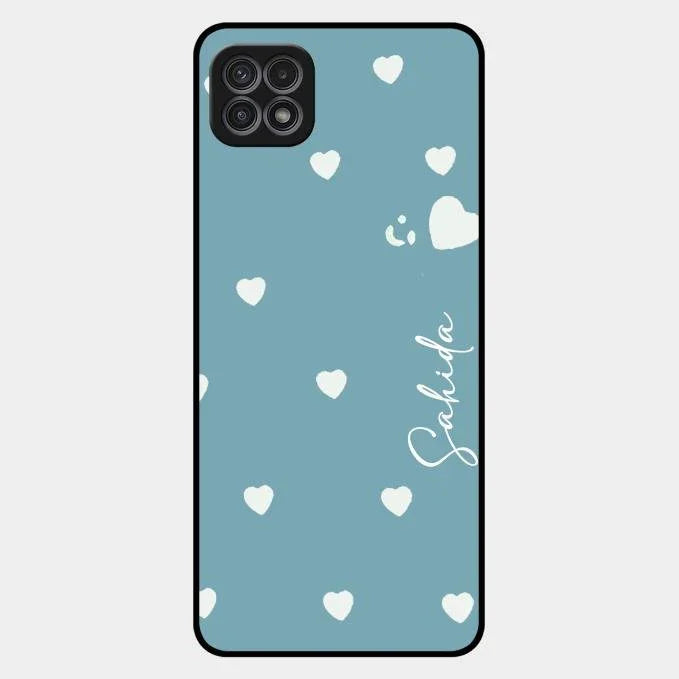 Be Loved Glossy Customised Metal Case Cover Sky Blue For Samsung Galaxy F42 5G
