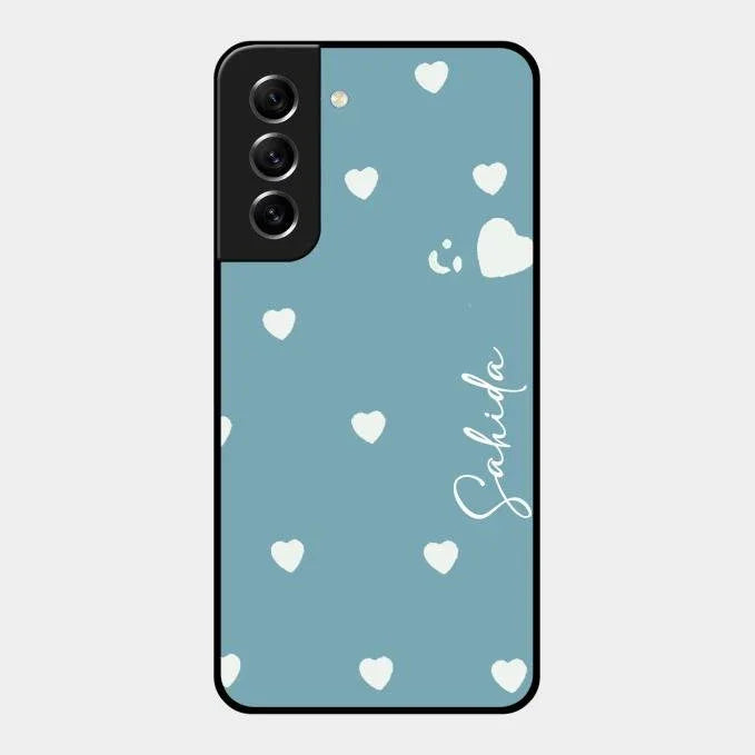 Be Loved Glossy Customised Metal Case Cover Sky Blue For Samsung Galaxy S21 Fe 5G