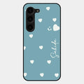 Be Loved Glossy Customised Metal Case Cover Sky Blue For Samsung Galaxy S23 Plus 5G