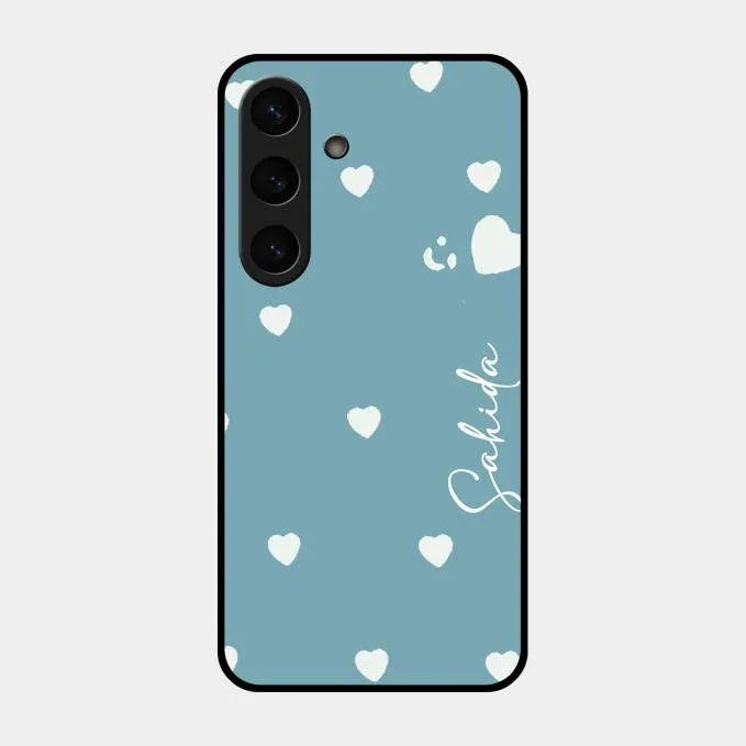 Be Loved Glossy Customised Metal Case Cover Sky Blue For Samsung Galaxy S24 5G