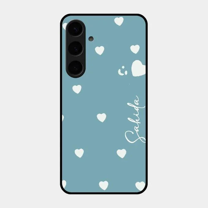 Be Loved Glossy Customised Metal Case Cover Sky Blue For Samsung Galaxy S24 Plus 5G