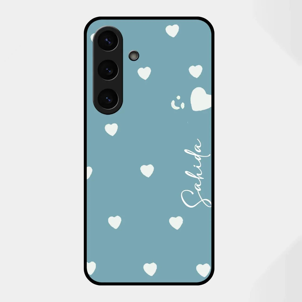Be Loved Glossy Customised Metal Case Cover Sky Blue For Samsung Galaxy S25 FE 5G