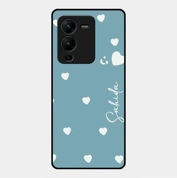 Be Loved Glossy Customised Metal Case Cover Sky Blue For Vivo V25 Pro 5G