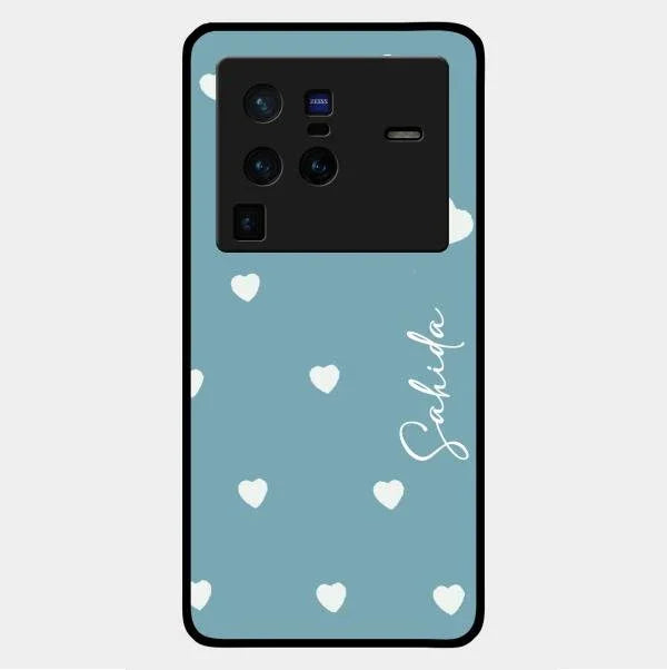 Be Loved Glossy Customised Metal Case Cover Sky Blue For Vivo X80 Pro 5G