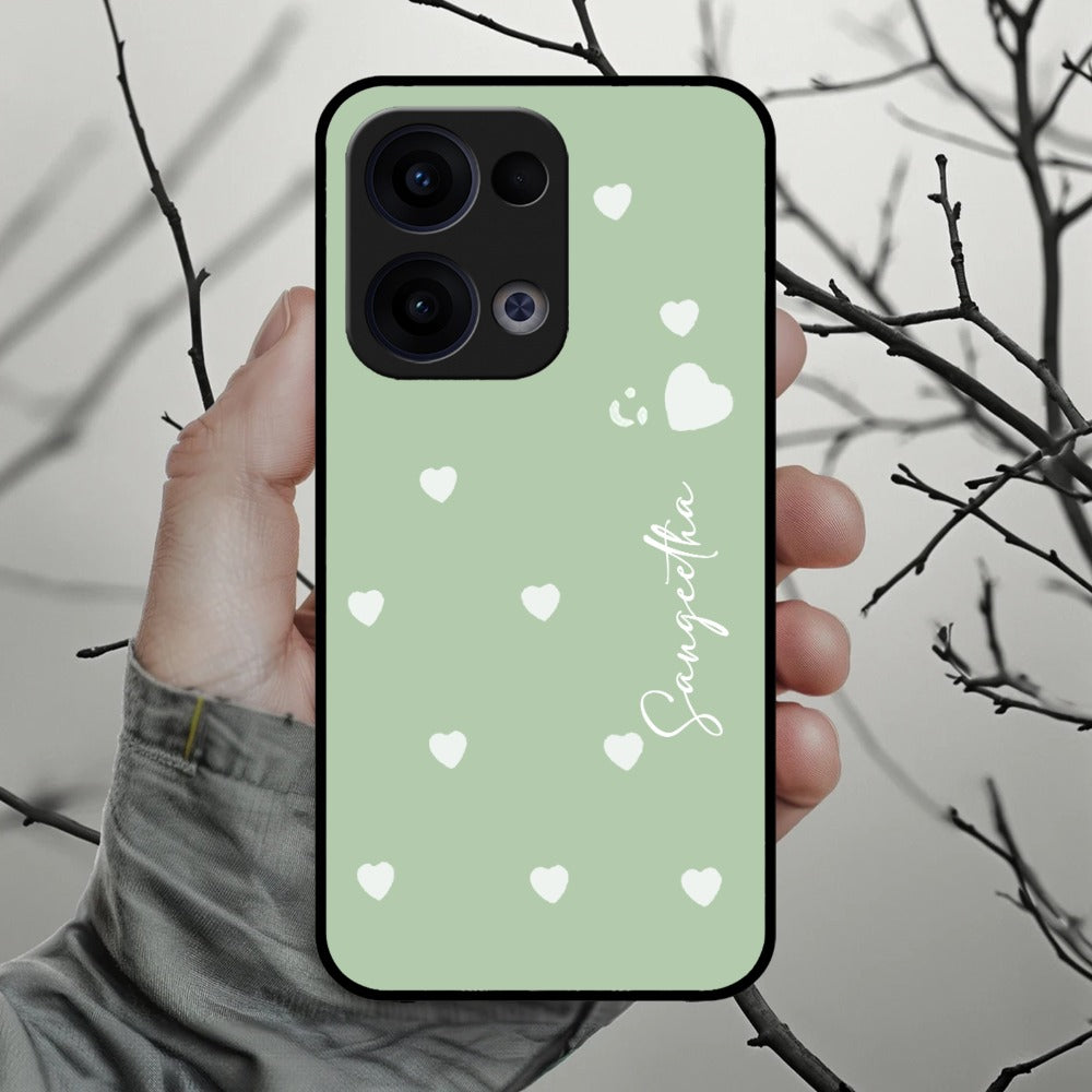 Be Loved Glossy Customized Metal Case Cover Mint Green For Oppo
