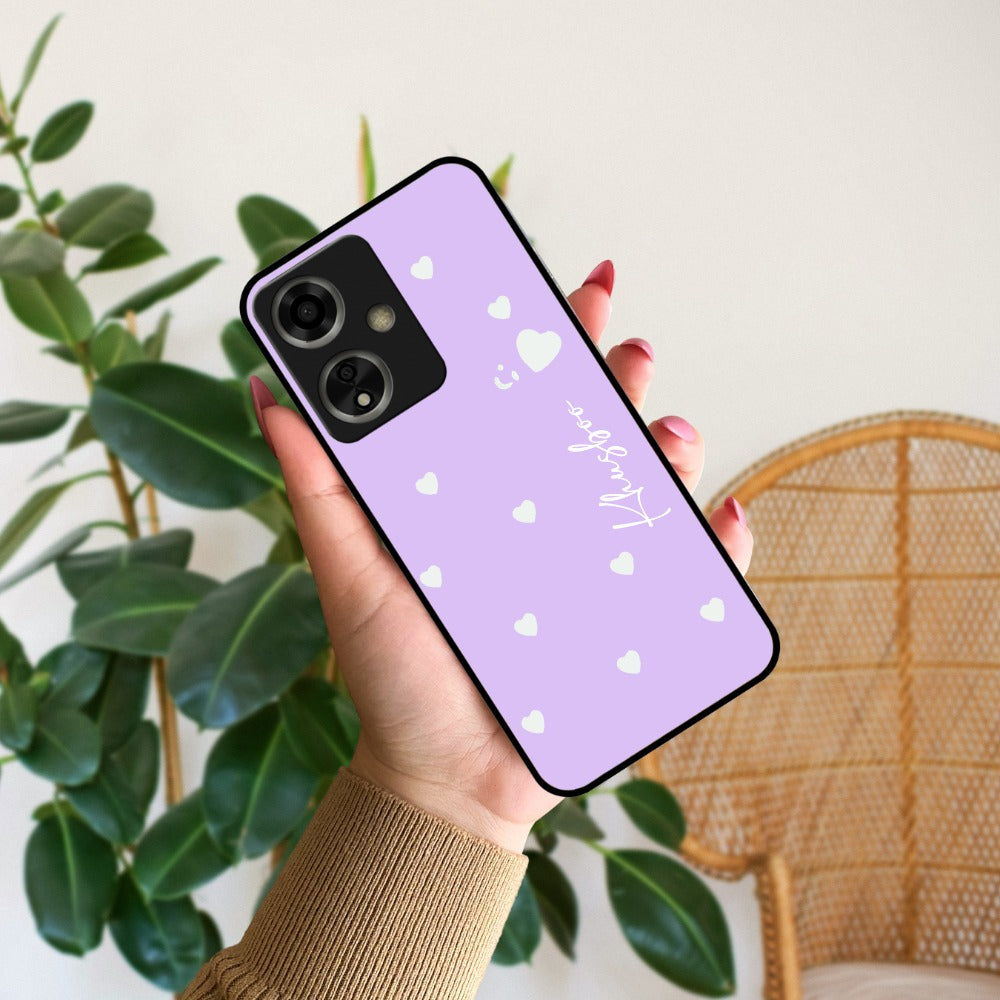 Be Loved Glossy Customized Metal Case Cover Purple For Oppo