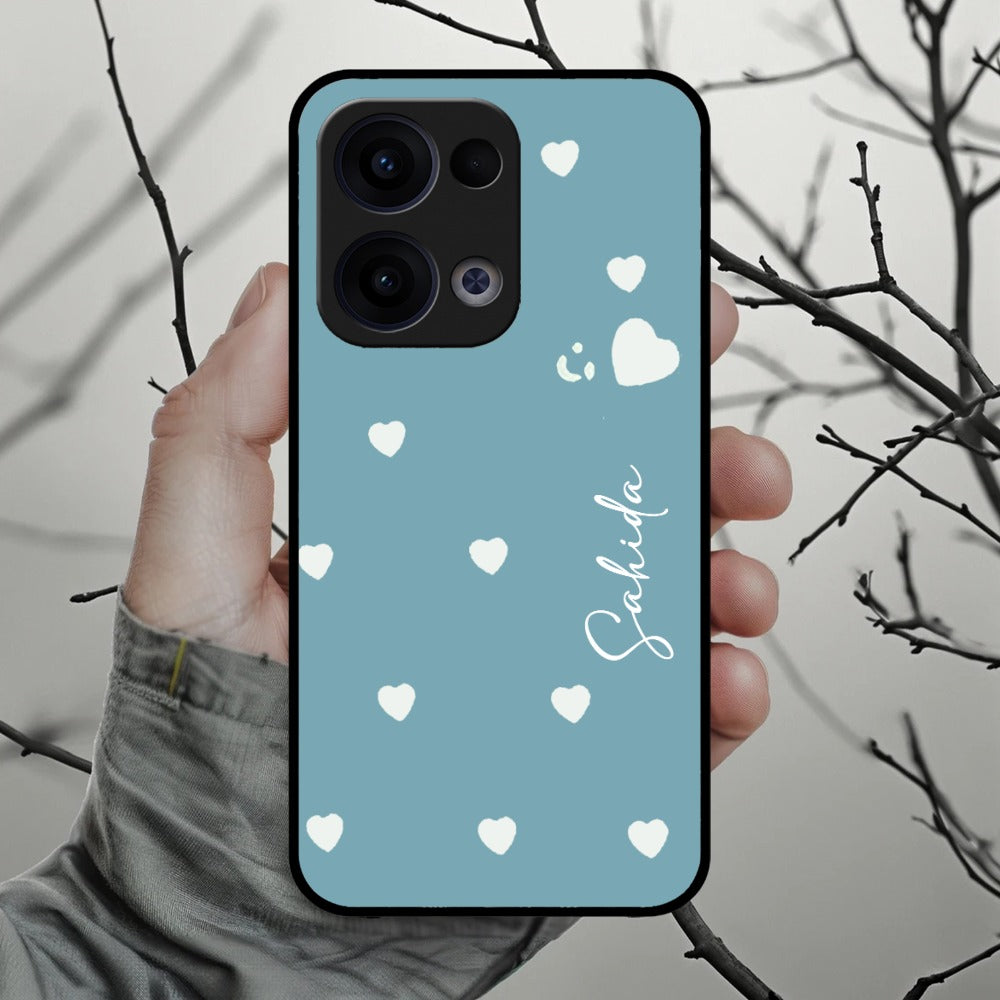 Be Loved Glossy Customized Metal Case Cover Sky Blue For Oppo