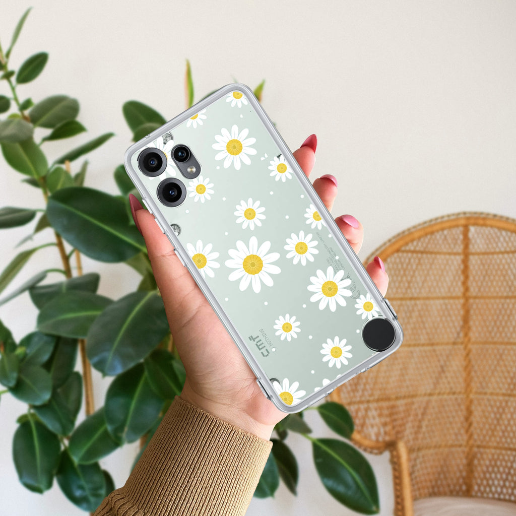 Beautiful Daisy Floral Anti Yellow Case For CMF by Nothing Phone 2 Pro