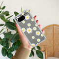 Beautiful Daisy Floral Transparent Silicon Case For Google Pixel 8 5G