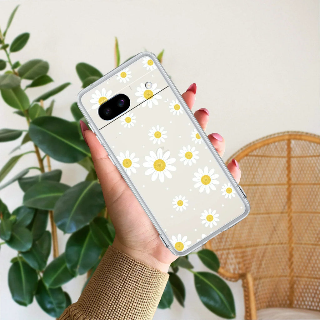 Beautiful Daisy Floral Anti Yellow Case For Google Pixel 8a 5G