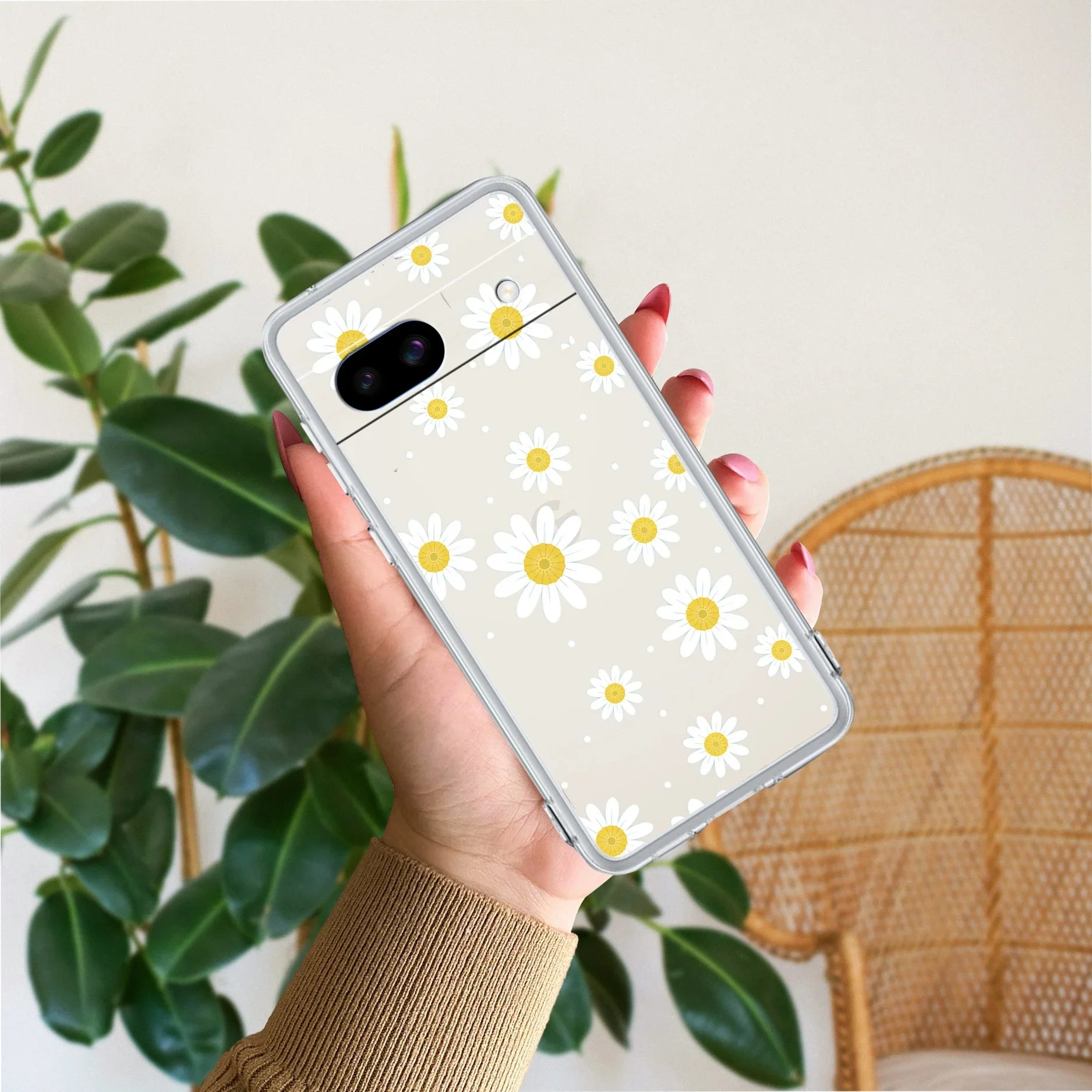 Beautiful Daisy Floral Transparent Silicon Case For Google - ShopOnCliQ