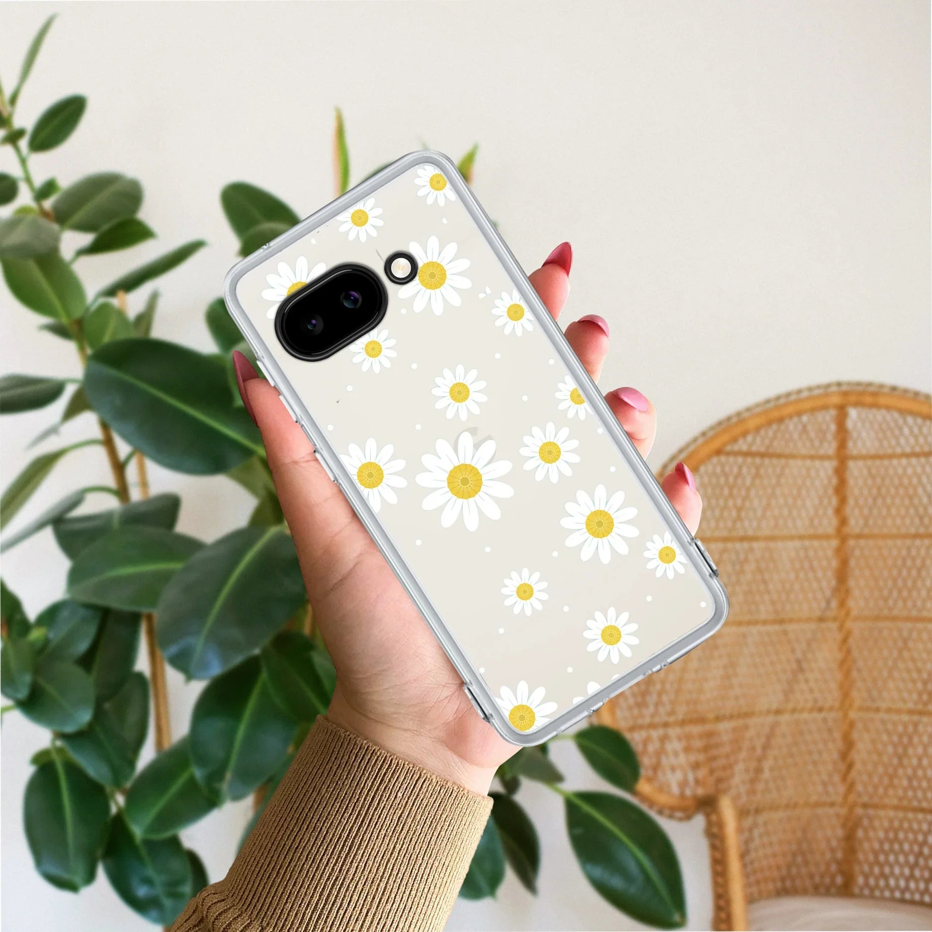 Beautiful Daisy Floral Transparent Silicon Case For Google - ShopOnCliQ
