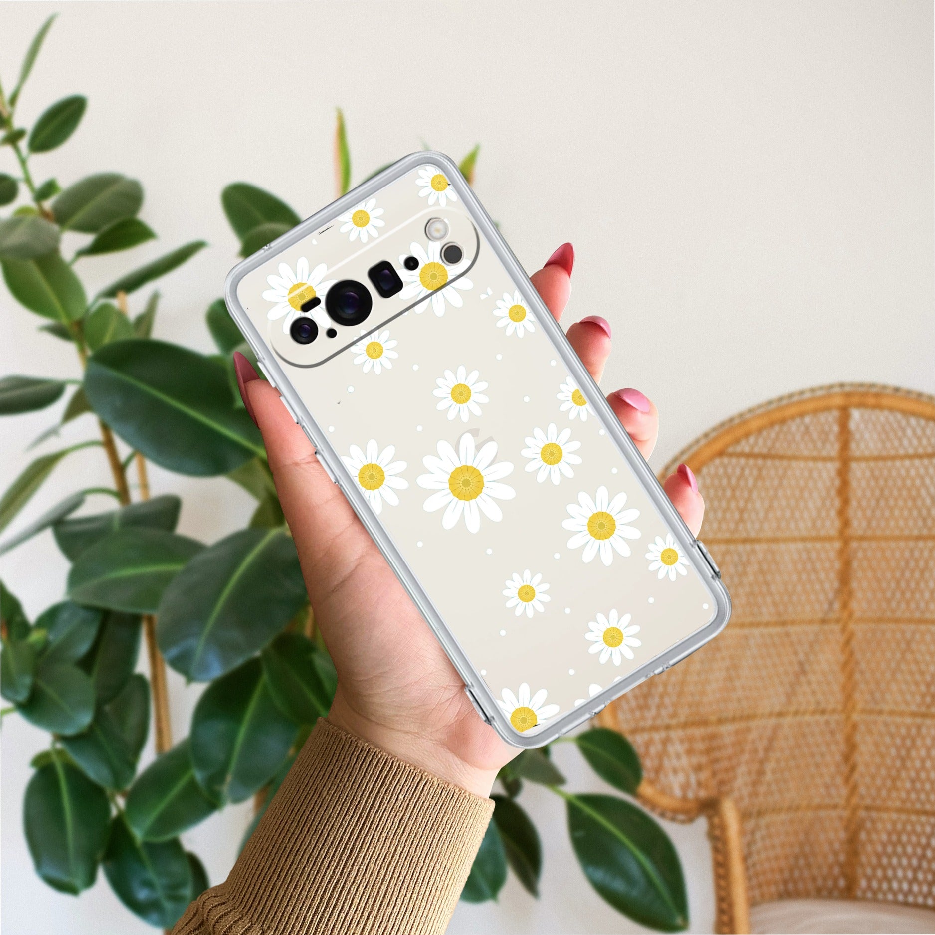 Beautiful Daisy Floral Transparent Silicon Case For Google - ShopOnCliQ