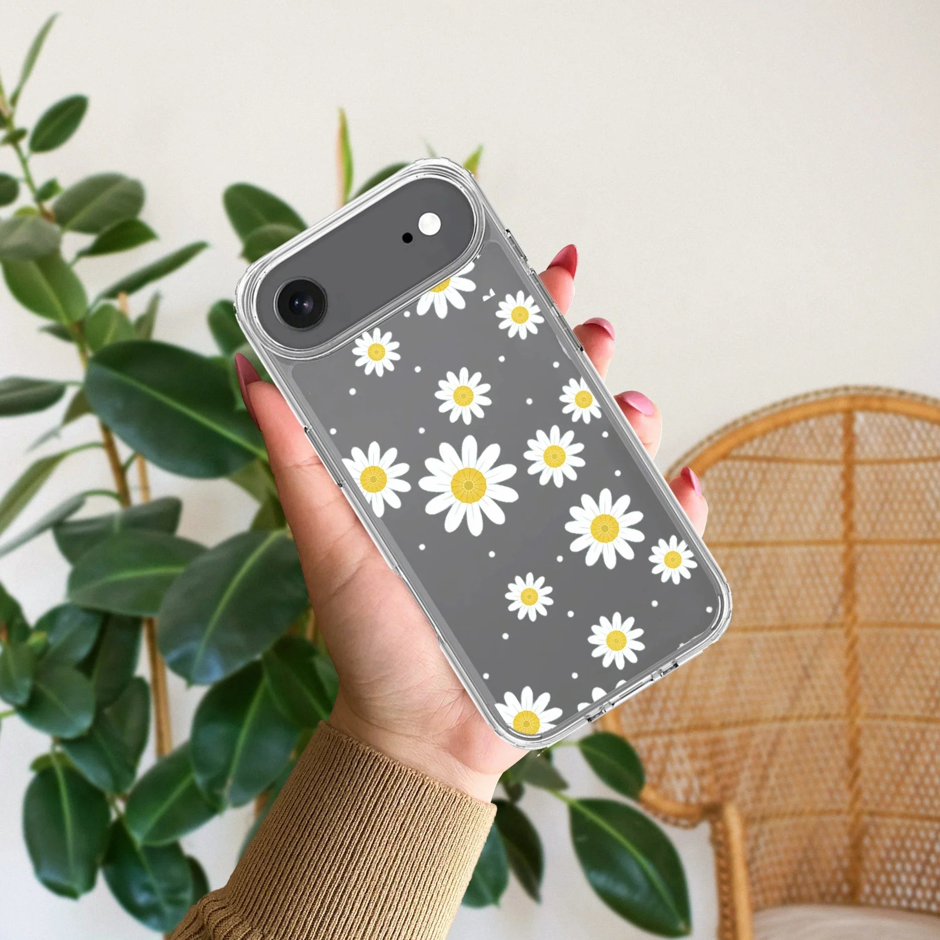 Beautiful Daisy Floral Transparent Silicon Case For iPhone - ShopOnCliQ