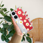 Beautiful Daisy Floral Transparent Silicon Case For iQOO Neo 9 Pro 5G
