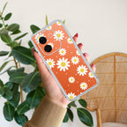Beautiful Daisy Floral Transparent Silicon Case For iQOO Z9s Pro 5G