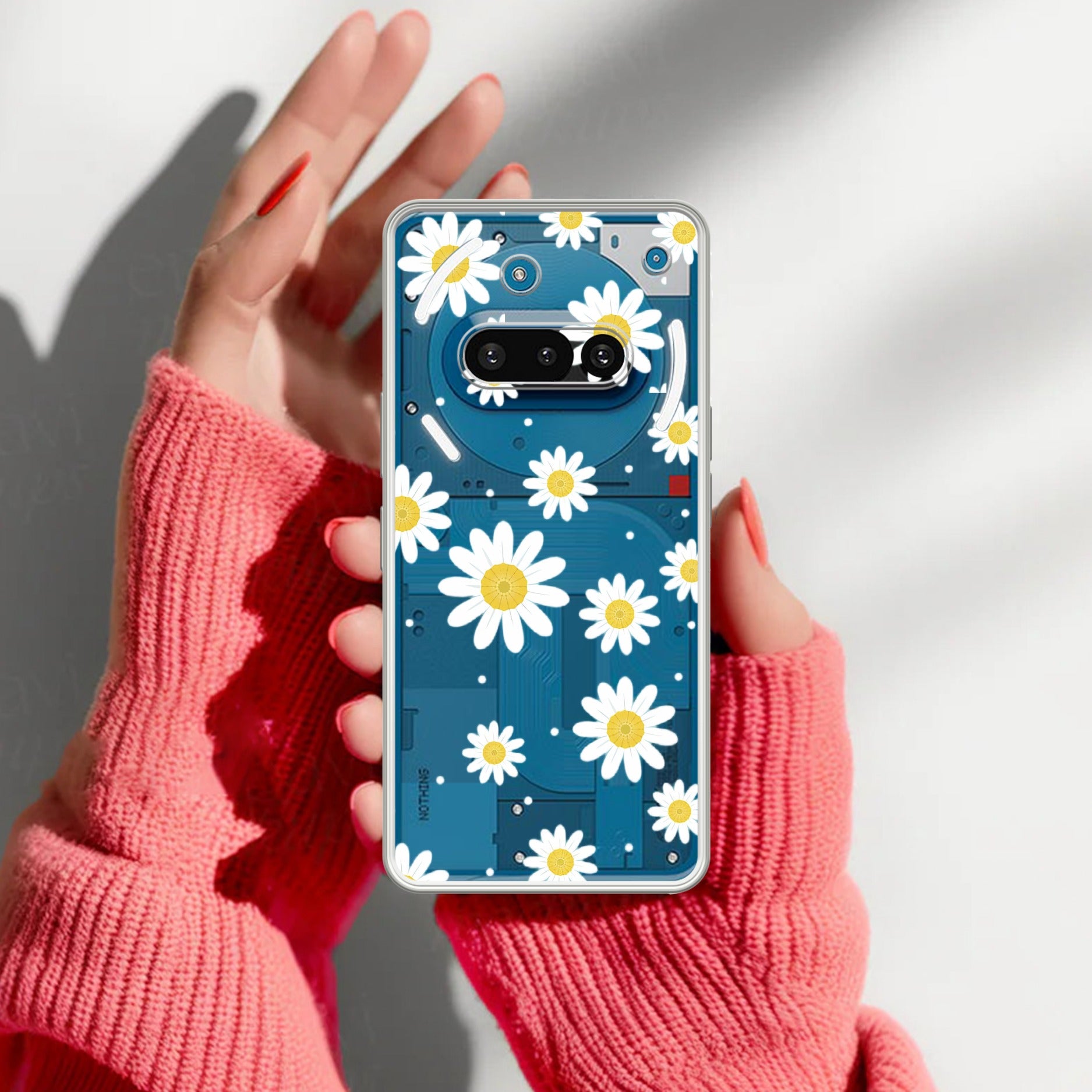 Beautiful Daisy Floral Anti Yellow Case For Nothing Phone 3A 5G