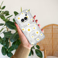 Beautiful Daisy Floral Transparent Silicon Case For Nothing Phone 2a 5G