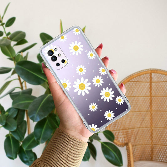 Beautiful Daisy Floral Transparent Silicon Case For OnePlus