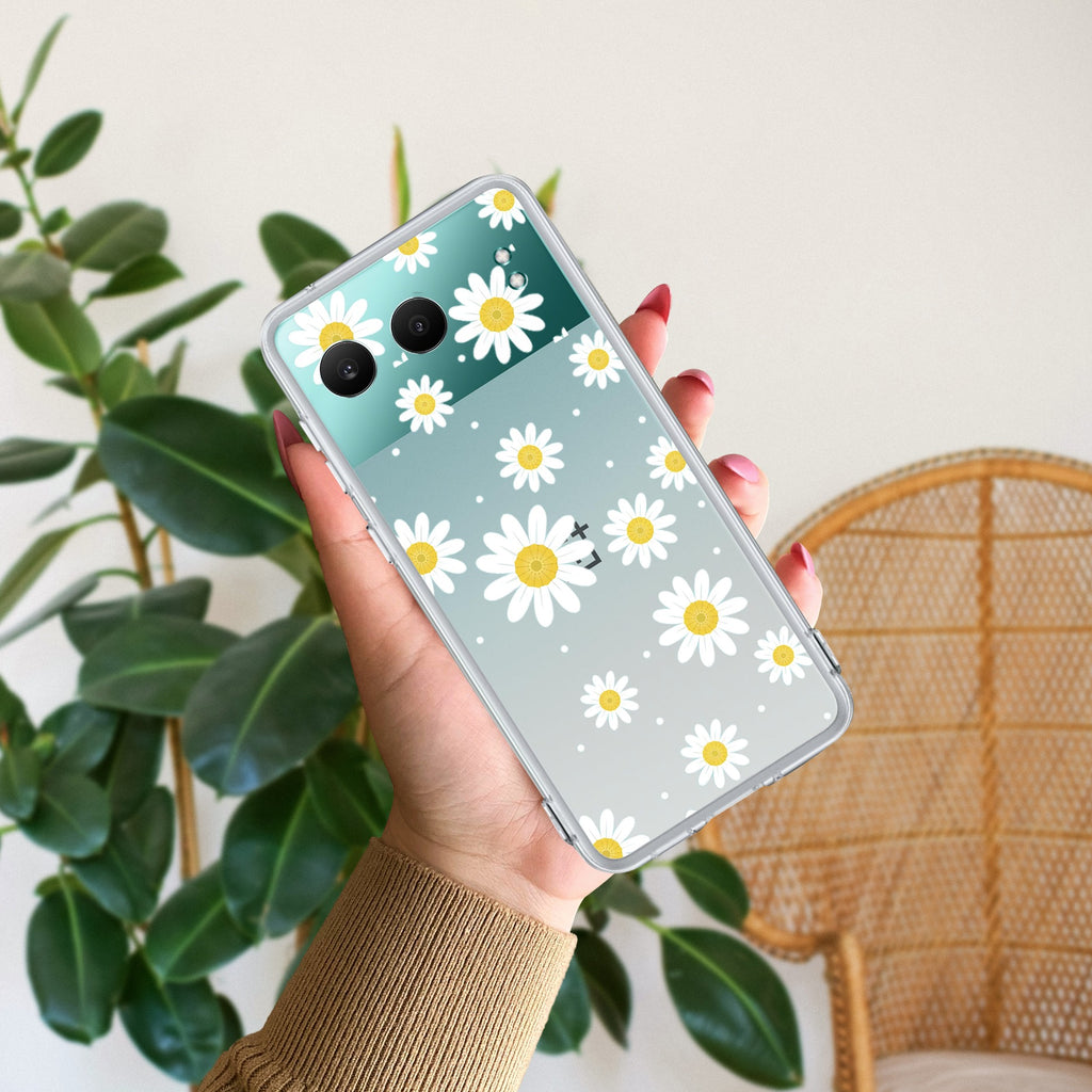 Beautiful Daisy Floral Anti Yellow Case For OnePlus Nord 4 5G