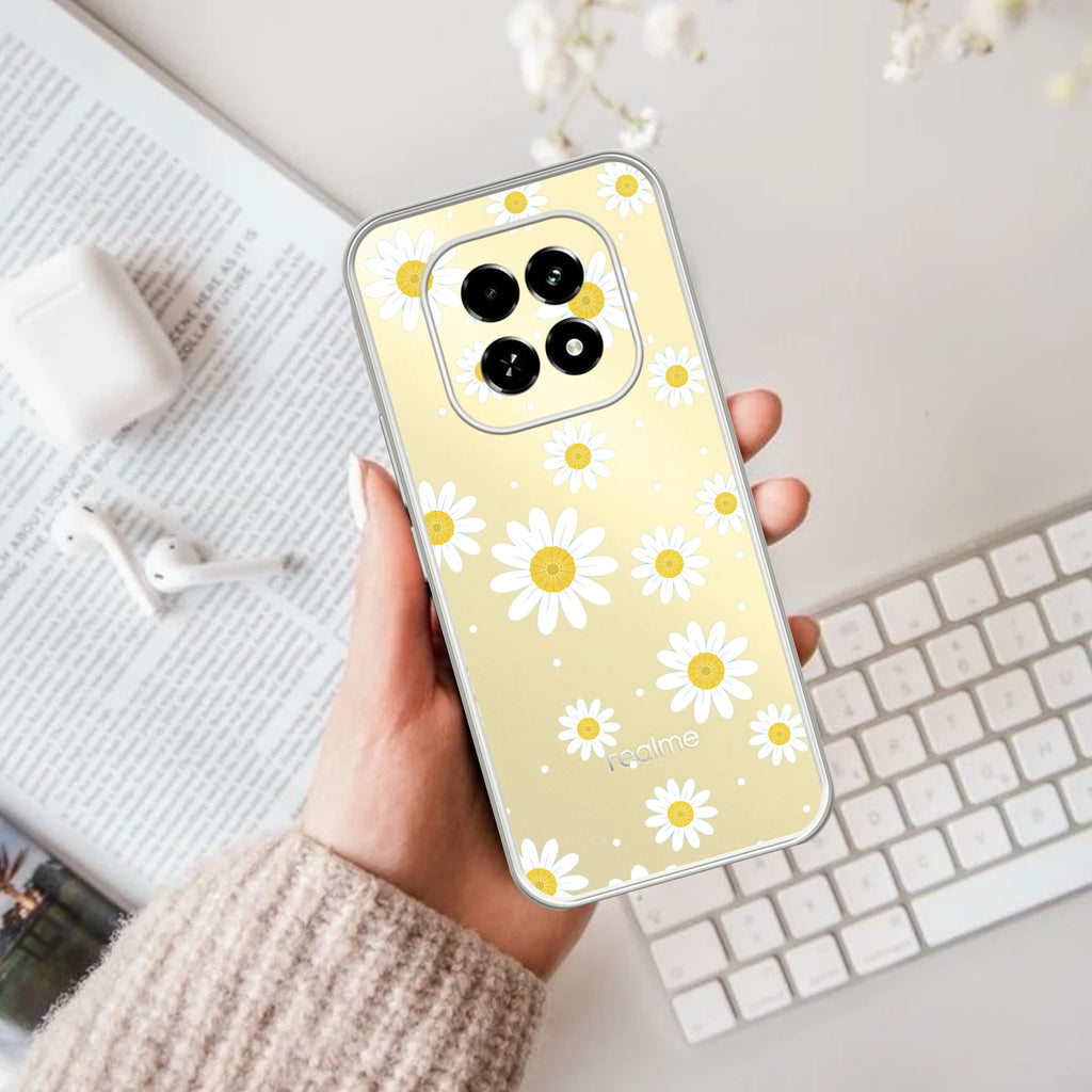 Beautiful Daisy Floral Anti Yellow Case For Oppo F29 5G