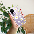 Beautiful Daisy Floral Transparent Silicon Case For Oppo A78 5G