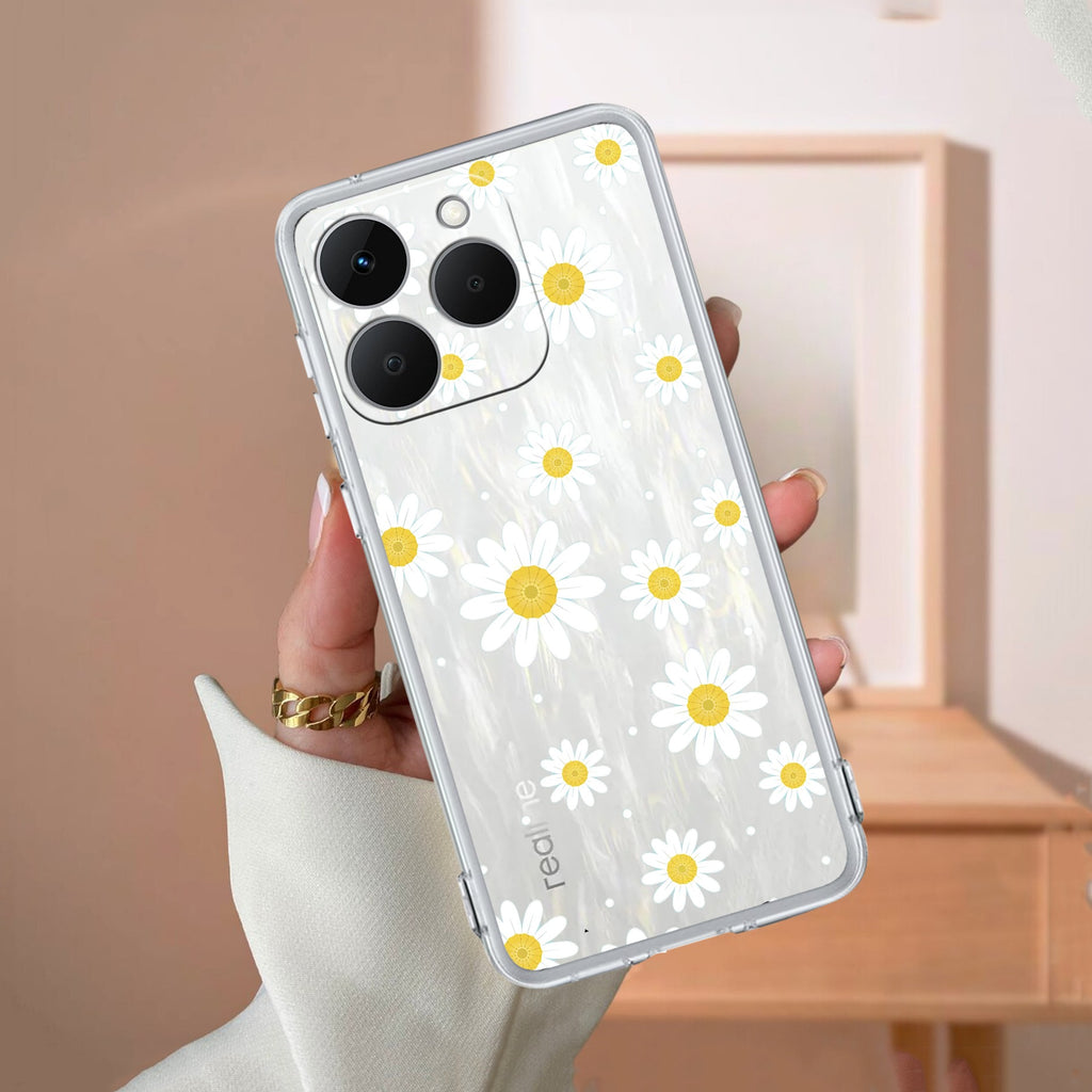 Beautiful Daisy Floral Anti Yellow Case For Realme 15T 5G