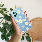 Beautiful Daisy Floral Transparent Silicon Case For Redmi Note 10 / 10S