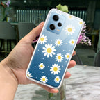 Beautiful Daisy Floral Transparent Silicon Case For Redmi Note 11
