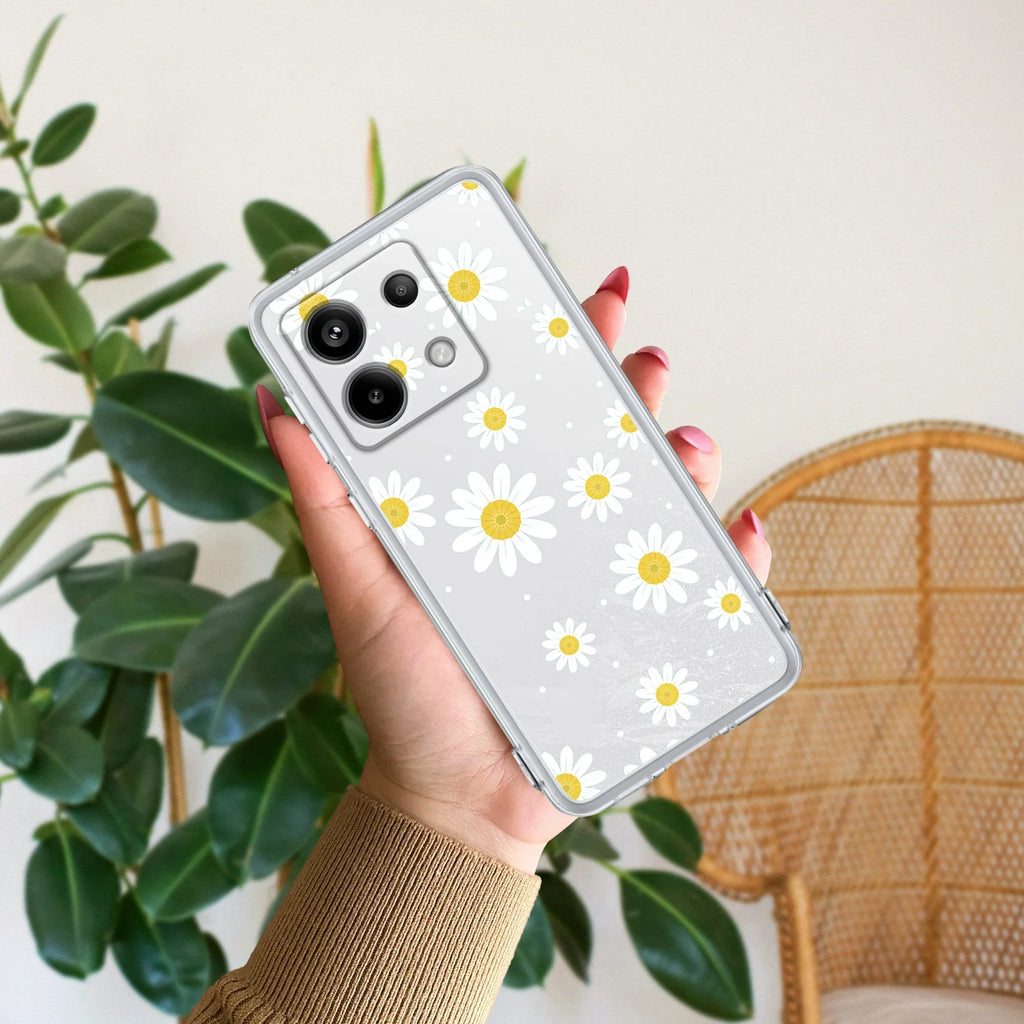 Beautiful Daisy Floral Transparent Silicon Case For Redmi/Xiaomi - ShopOnCliQ