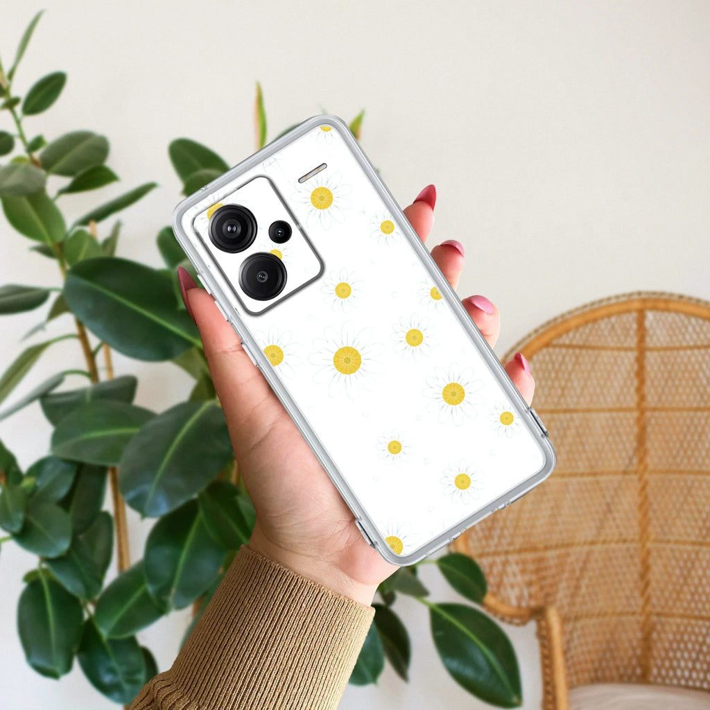 Beautiful Daisy Floral Transparent Silicon Case For Redmi/Xiaomi - ShopOnCliQ