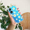 Beautiful Daisy Floral Transparent Silicon Case For Vivo X90 5G