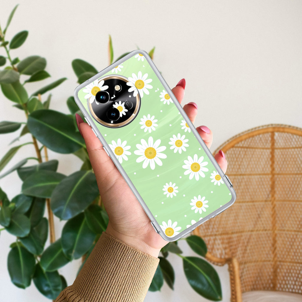 Beautiful Daisy Floral Anti Yellow Case For Vivo T3X 5G