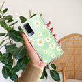 Beautiful Daisy Floral Transparent Silicon Case For Vivo V21e 5G