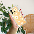 Beautiful Daisy Floral Transparent Silicon Case For Vivo V25