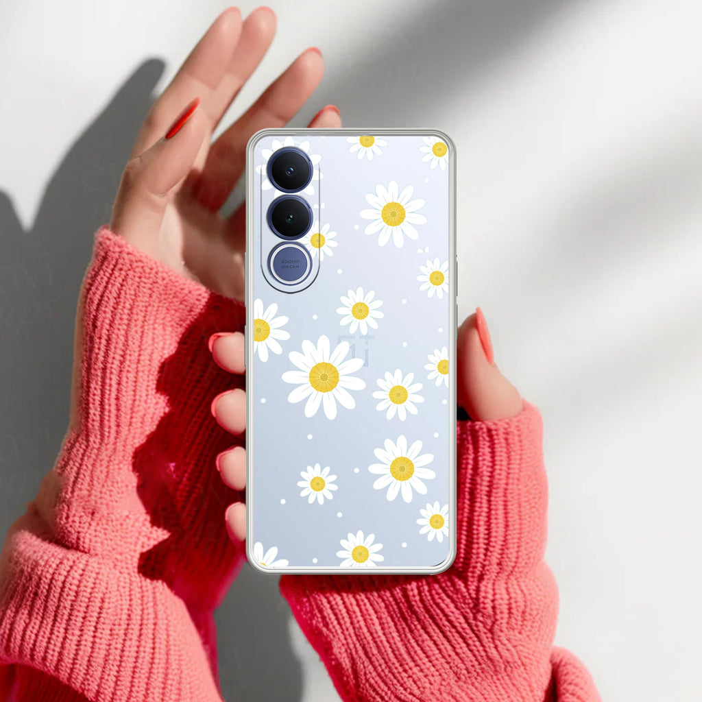 Beautiful Daisy Floral Anti Yellow Case For Vivo V70 FE 5G