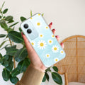 Beautiful Daisy Floral Transparent Silicon Case For Vivo Y29 5G