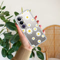 Beautiful Daisy Floral Transparent Silicon Case For Vivo Y300 5G