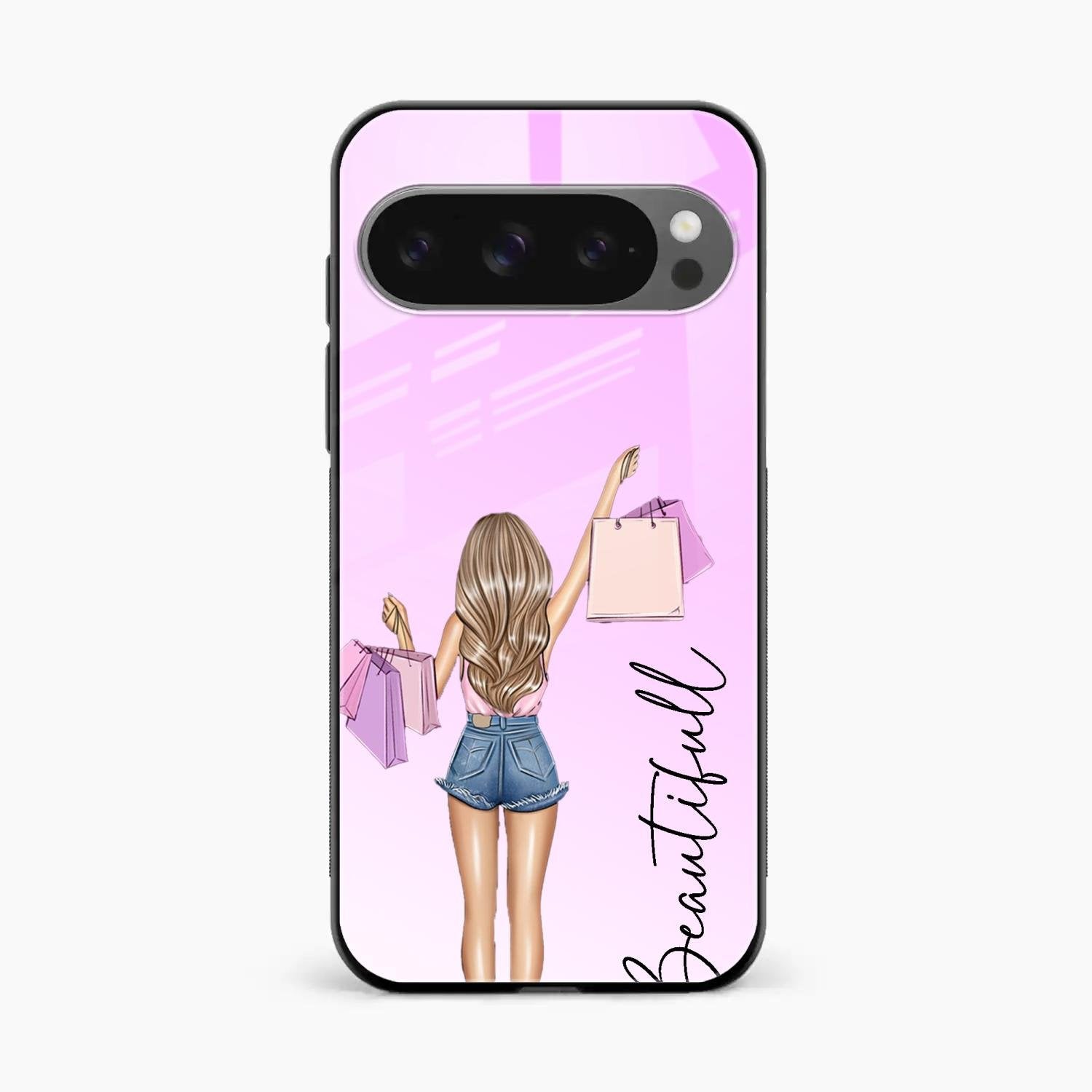 Beautiful Shopping Girl Phone Cover For Google
